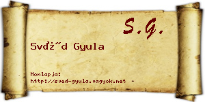 Svéd Gyula névjegykártya