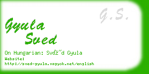 gyula sved business card